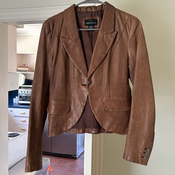 Moda International Leather Motorcycle Jacket - Picture 1 of 6